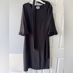 Dainty Jewells Elegant Black Ruffle Sleeve Dress